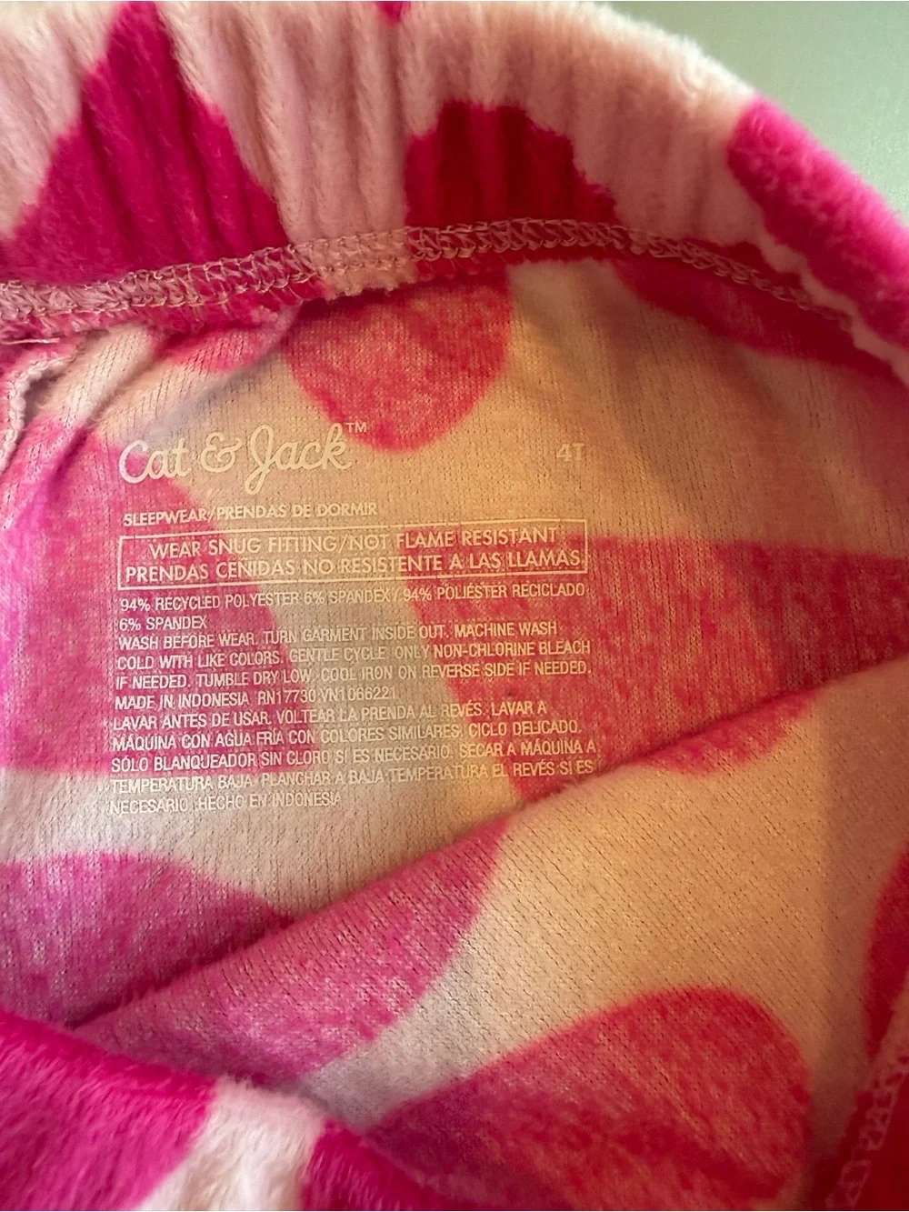Cat & Jack Pink Heart Print Tights - Bright Pink Hearts on Light Pink